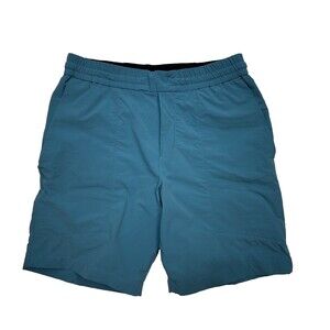 Lululemon Bowline Shorts Mens size M  8” Stretch Cotton VersaTwill Teal Gym Run